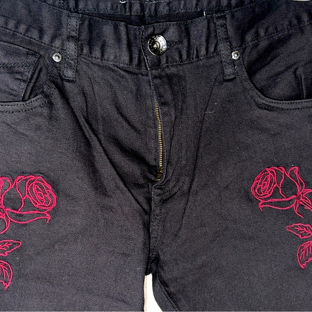 G by guess black and embroider skinny jeans